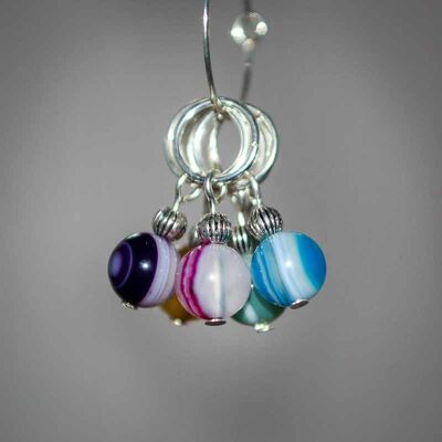 Rainbow Agate Markers – round - Clasp