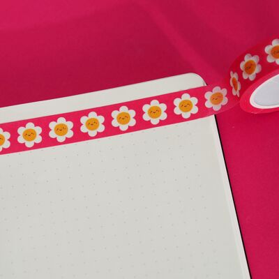 Pink Daisies Washi Tape