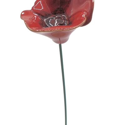 Coquelicot en céramique 5 cm