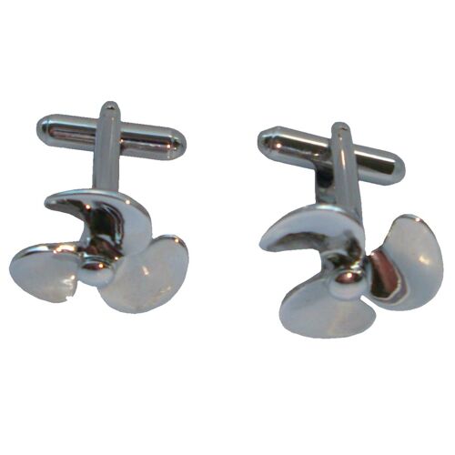 Propeller Cufflinks - Silver