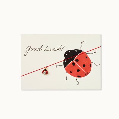 Tarjeta de pulsera: ¡Buena suerte, Ladybug!