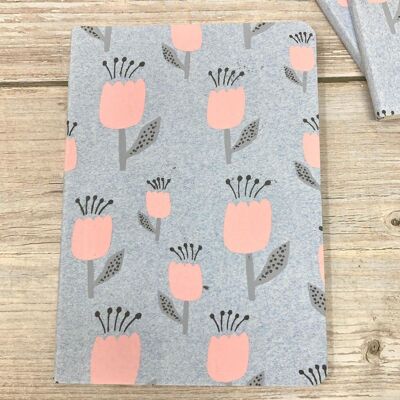 Handmade Tree Free Notebooks, Made with Cotton Paper (Blue) A6