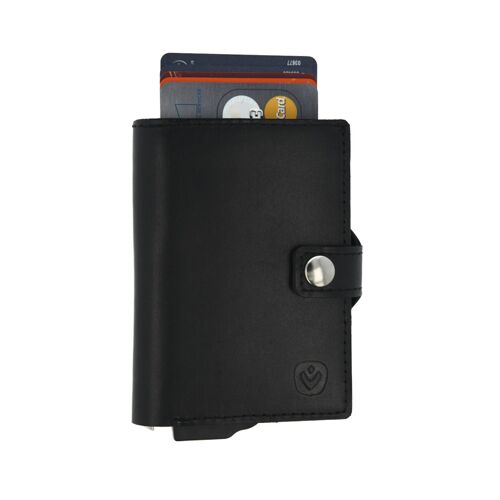 Card Case Plus Wallet with Coin pocket Black