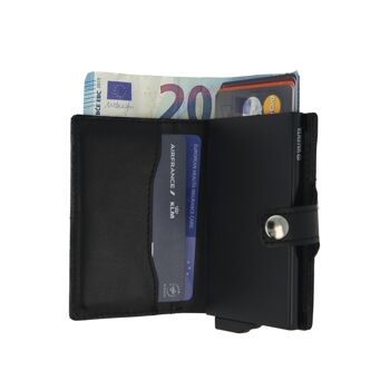 Card Case Plus Portefeuille avec poche à monnaie Noir 12