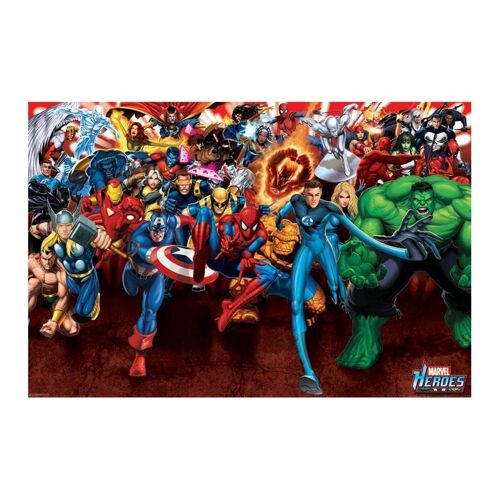 Poster plastifié: Marvel Heroes (Attack) 61cm x 91cm