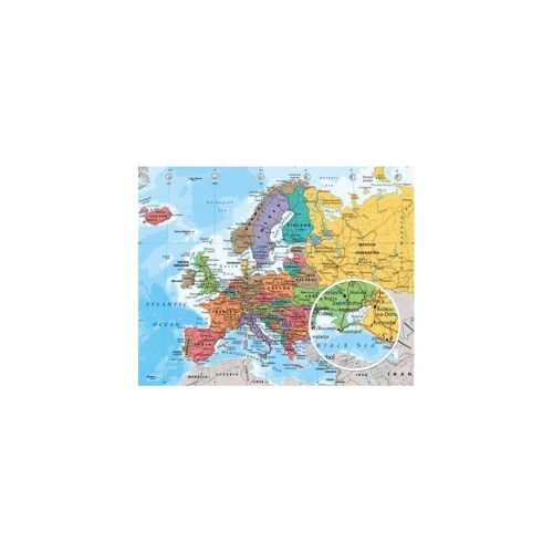 Poster plastifié: Carte de l'Europe 40cm x 50cm