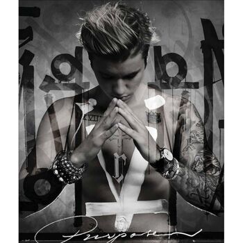 Poster plastifié: Justin Bieber 40cm x 50cm