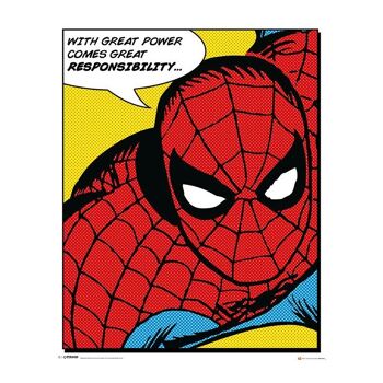 Poster plastifié: Spiderman comics 40cm x 50cm