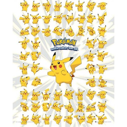 Poster plastifié: Pikachu 40cm x 50cm