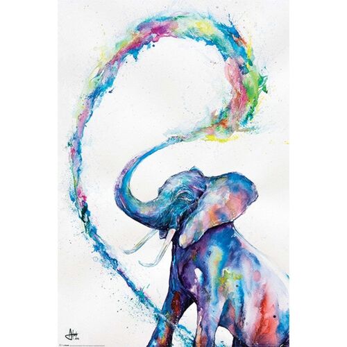 Poster plastifié: Elephant peinture 61cm x 91cm