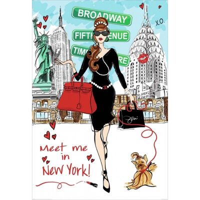 Laminated poster: Meet me in New-York 61cm x 91cm