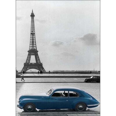 Poster laminato: auto della Torre Eiffel 61 cm x 91 cm