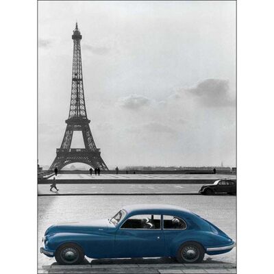 Poster plastifié: Voiture tour Eiffel 61cm x 91cm