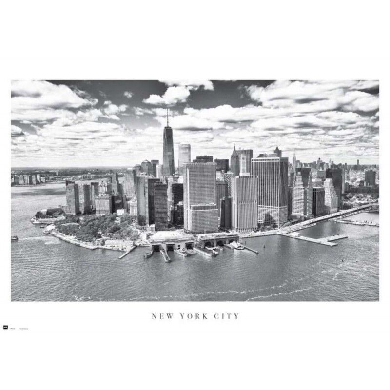 Póster laminado: CIUDAD DE NUEVA YORK EN BLANCO Y NEGRO 61cm x 91cm