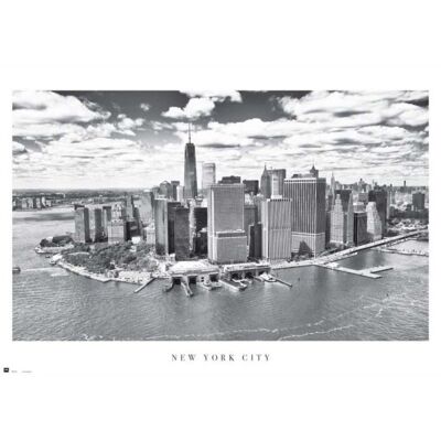 Poster plastificato: NEW YORK CITY IN BIANCO E NERO 61 cm x 91 cm