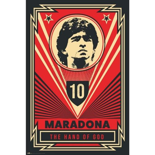 Poster plastifié: MARADONA 10 61cm x 91cm