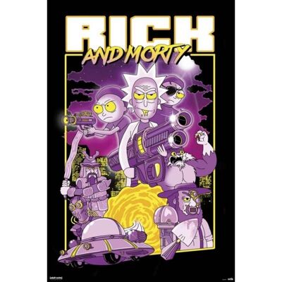 Laminated poster: RICK and morty 61cm x 91cm