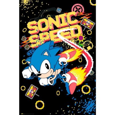 Poster plastifié: SONIC SPEED 61cm x 91cm