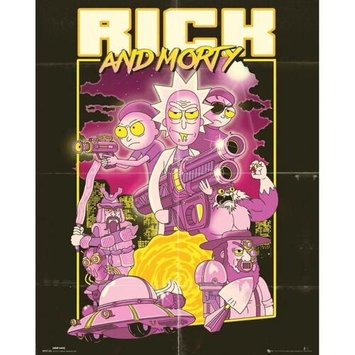 Poster plastifié: RICK and morty 40cm x 50cm
