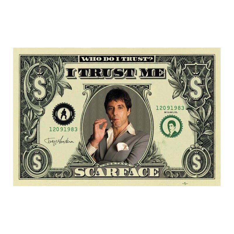 Poster laminato 61x91 cm: SCARFACE-DOLLAR