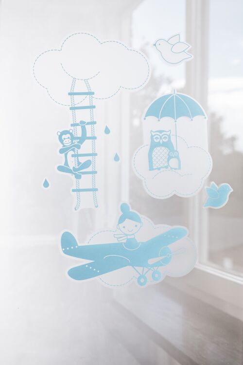 Daydream Turqouise, static cling window stickers