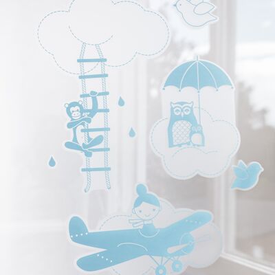 Daydream Turqouise, static cling window stickers