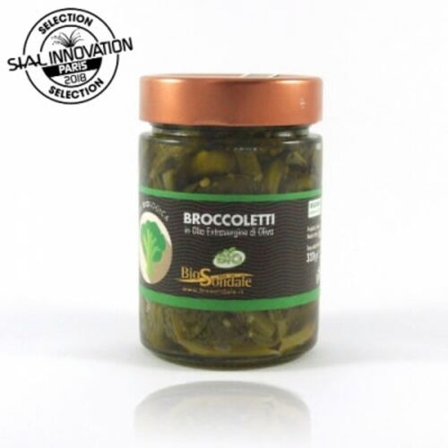 ORGANIC BROCCOLETTI IN EXTRA VIRGIN OLIVE OIL 300g