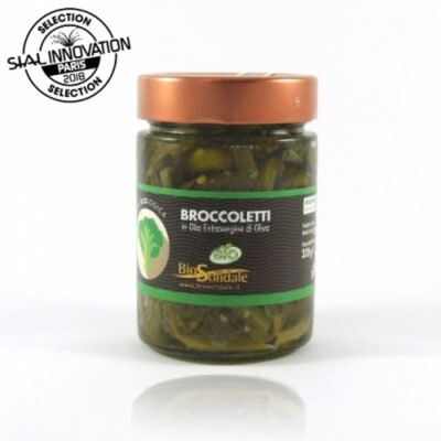 BROCCOLETTI BIO A L'HUILE D'OLIVE EXTRA VIERGE 300g