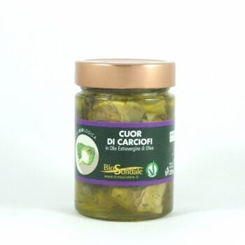 COEURS D'ARTICHAUT BIOLOGIQUE A L'HUILE D'OLIVE EXTRA VIERGE 300g