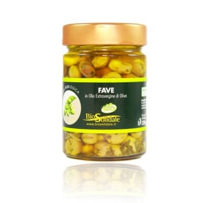 ORGANIC BROAD BEANS IN EXTRA VIRGIN OLIVE OIL 300g