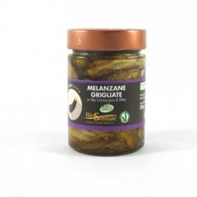 ORGANIC GRILLED AUBERNGINES IN EXTRA VIRGIN OLIVE OIL 300g