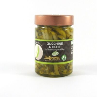 ORGANIC SLICED COURGETTES IN EXTRA VIRGIN OLIVE OIL 300g