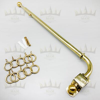 Extendable Brass Door Drapery Arm - Without Metal Rings