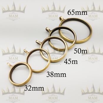 Bagues en laiton antique massif de type "17" - 38 mm 3