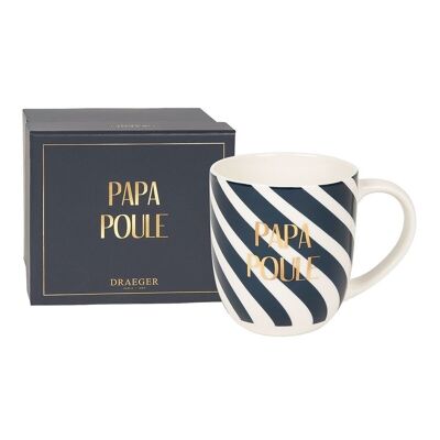 Geschenktasse – Papa Poule – in Keramik mit Hot-Gold-Finish
