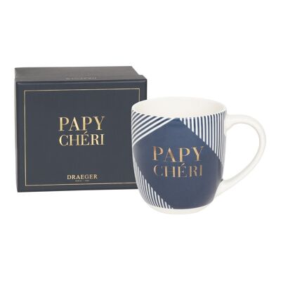 Mug Cadeau - Papy Chéri - En Céramique Finition Or à chaud