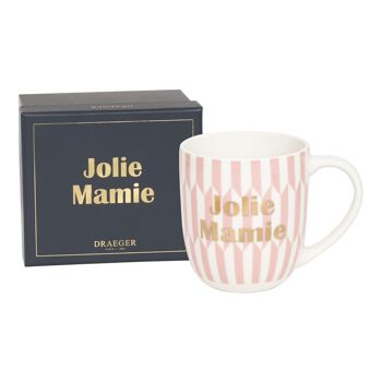 Mug cadeau - Jolie Mamie - En Céramique Finition Or à chaud - Fête des Grand Mères 1