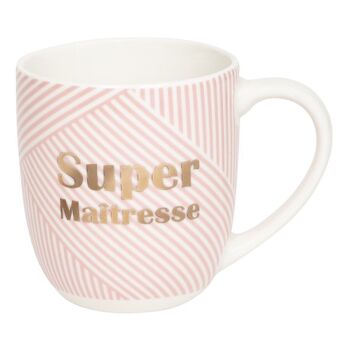 Mug cadeau - Super Maîtresse - En Céramique Finition Or à chaud 2
