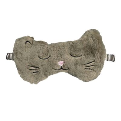 Masque de nuit cocooning - chat gris