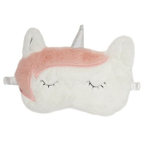 Masque de nuit cocooning - licorne corail