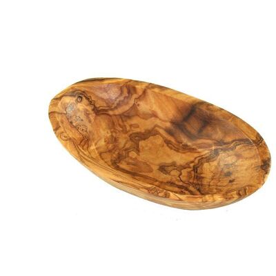 Cuenco OVALADO pequeño (longitud aprox. 12 – 14 cm) de madera de olivo