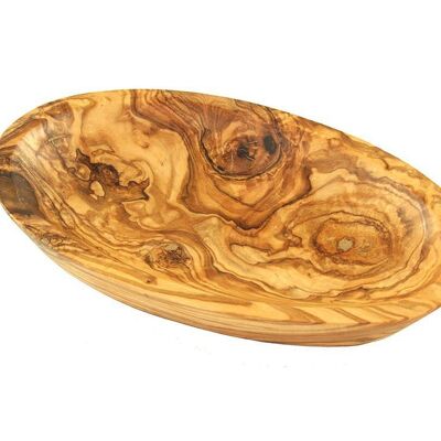 OVAL bowl, medium length approx. 15 - 17 cm made of olive wood