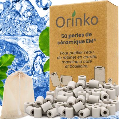 50 perle di ceramica EM - Migliora la qualità dell'acqua - Riduce i depositi di calcare - Perfetto per lavatrice, lavatrice e caraffa, bottiglia, bottiglia d'acqua, caffettiera, bollitore