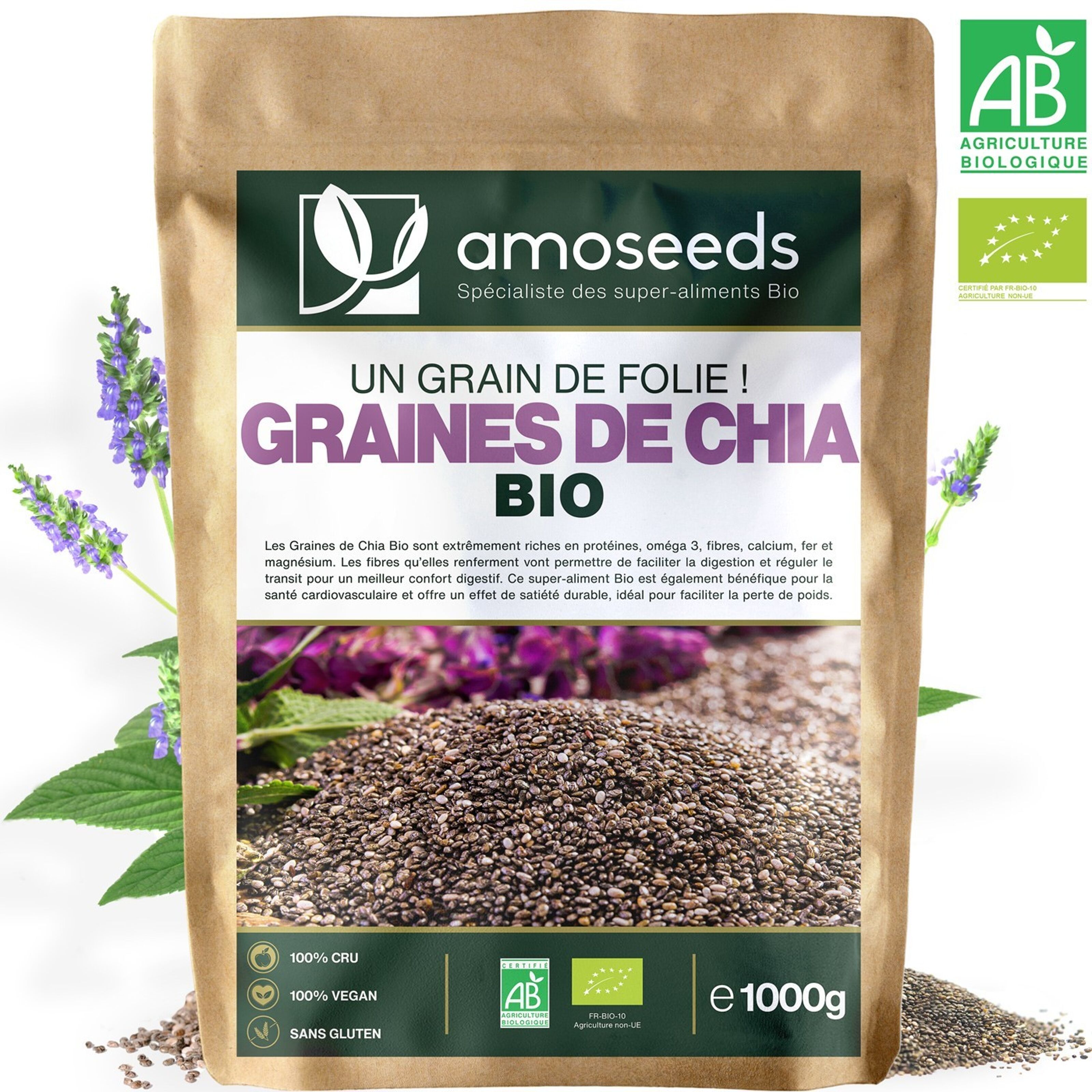 Chia - graines de chia BIO 1 kg - BIO PLANET Prix le plus bas, commentaires  - Ebio24 online shop