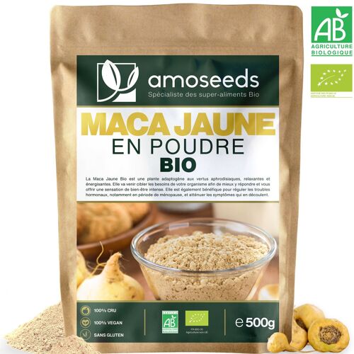 Maca Jaune en Poudre Bio 500G