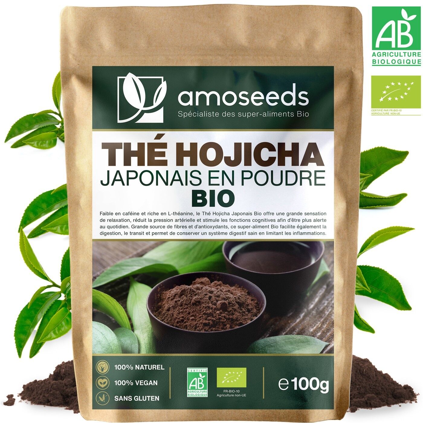 Japanisches Hojicha Teepulver Bio 100G