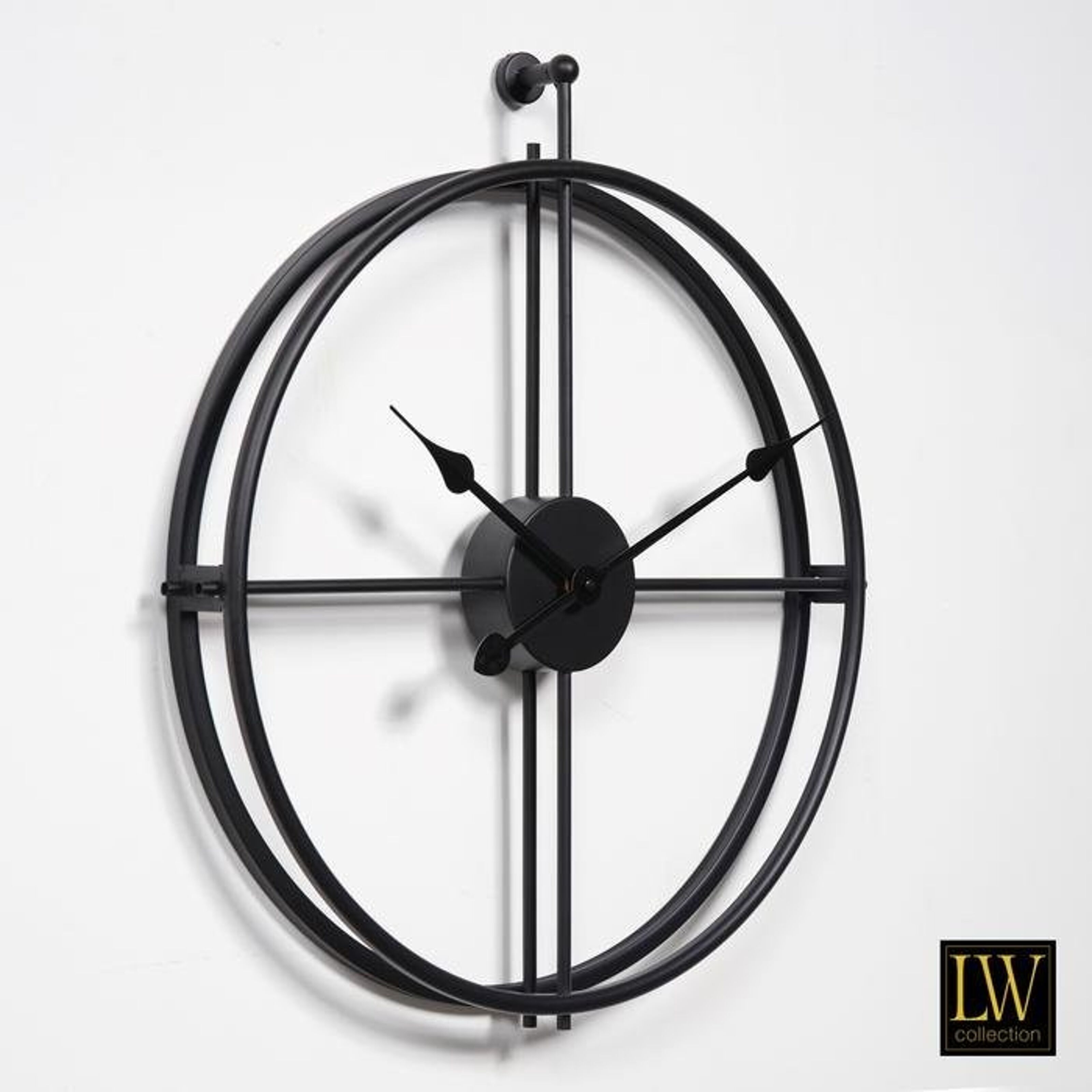Kaufen Sie Wanduhr Alberto schwarz 52cm - Wanduhr Modern - Leises Uhrwerk -  Industrielle Wanduhr zu Großhandelspreisen