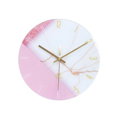 Keukenklok Andrea wit roze 30cm - Wandklok stil uurwerk