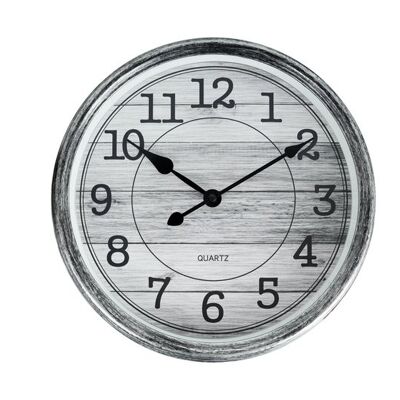 Keukenklok Lauren grijs 30cm - Wandklok stil uurwerk