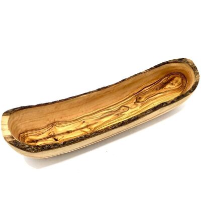 Ciotola per pane RUSTIKAL in legno d'ulivo di circa 40 - 45 cm